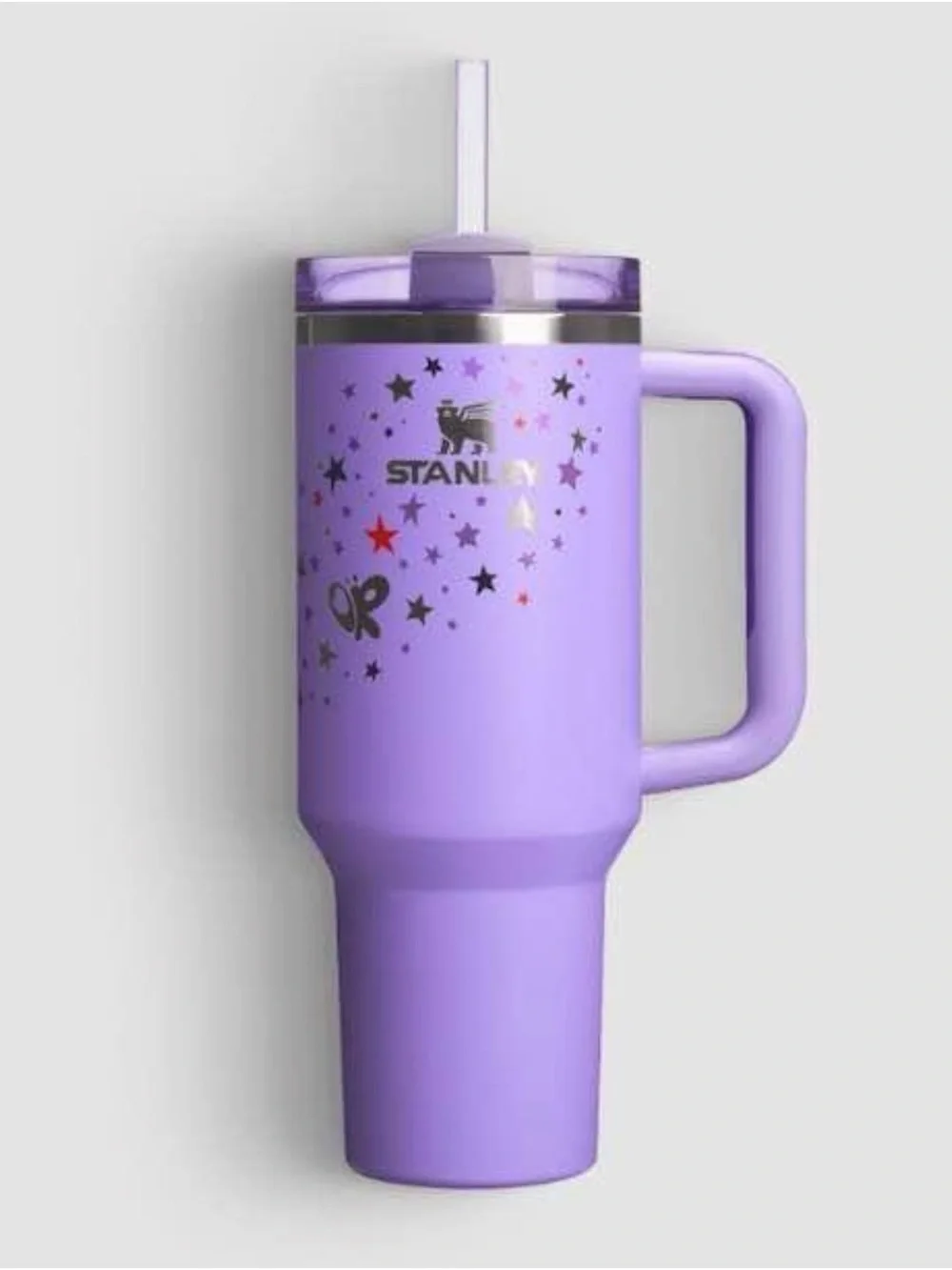 Olivia Rodrigo Stanley Purple Star Travel Tumbler with Handle and Straw